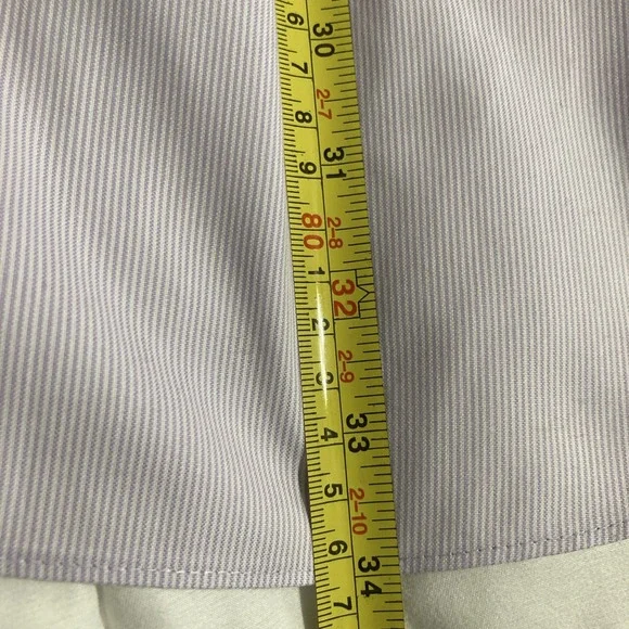 Jos A Bank Traveler Lavender Striped Long Sleeve Button-Up w/Pocket - SZ 18-35 - Picture 10 of 10